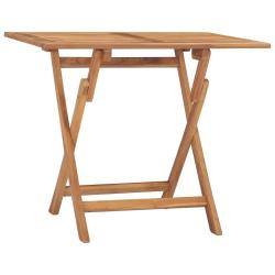 Table &agrave; d&icirc;ner pliable de jardin 90x60x75 cm Bois de teck solide