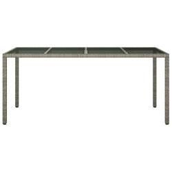 Table de Jardin Gris 190 x 90 x 75 cm polyrotin