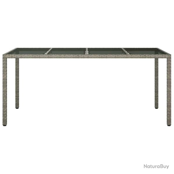 Table � Manger de Jardin Grise 190x90x75 cm Poly Rattan