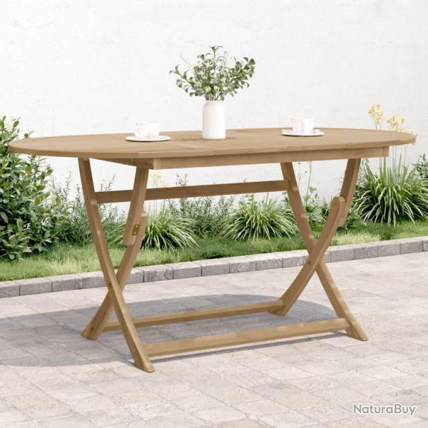 Table pliable de jardin 160x85x75 cm bois d'acacia solide