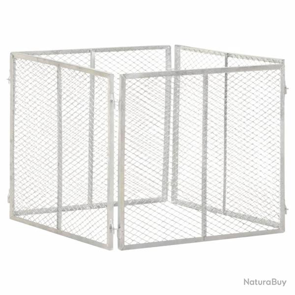 Composteur de jardin 85x85x70 cm Fer galvanis�