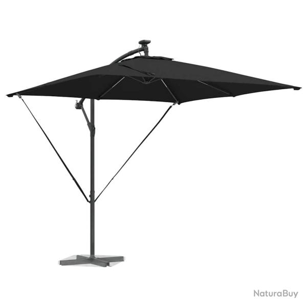 Parasol banane � m�t d�port� Noir 249 x 249 x 250 cm