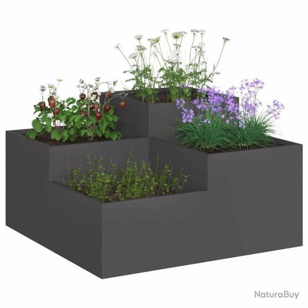 Jardin�re 100x100x48 cm en acier noir