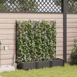Jardini&egrave;res de jardin 1 pc Noir 120 x 40 x 126 cm Plastique