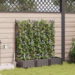 Jardini&egrave;res de jardin 1 pc Marron 120 x 40 x 126 cm Plastique