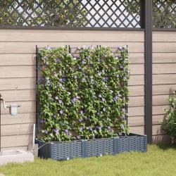 Jardini&egrave;res de jardin 1 pc Gris clair 120 x 40 x 126 cm