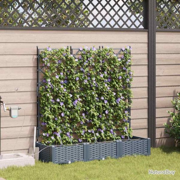 Jardini�res de jardin 1 pc Gris clair 120 x 40 x 126 cm