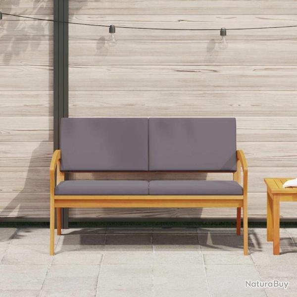 Banc de jardin avec coussins 115x70x72 cm en bois d'acacia