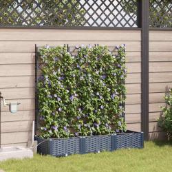 Jardini&egrave;res de jardin 1 pc Gris 120 x 40 x 126 cm Plastique