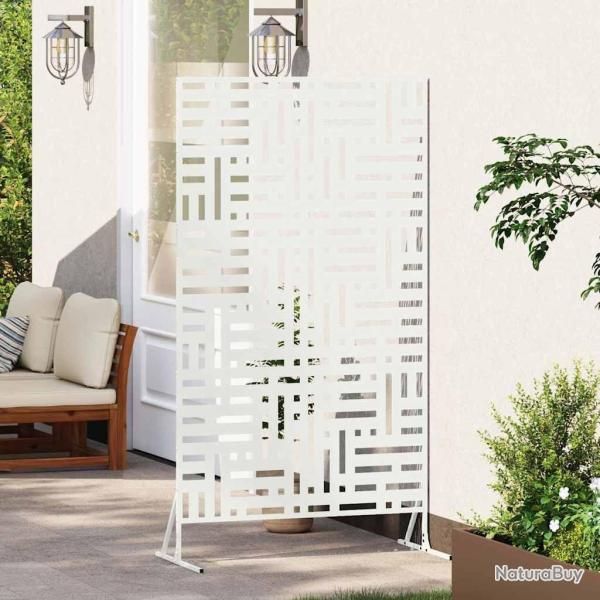 �cran de confidentialit� Blanc 100 x 50 x 180 cm Acier