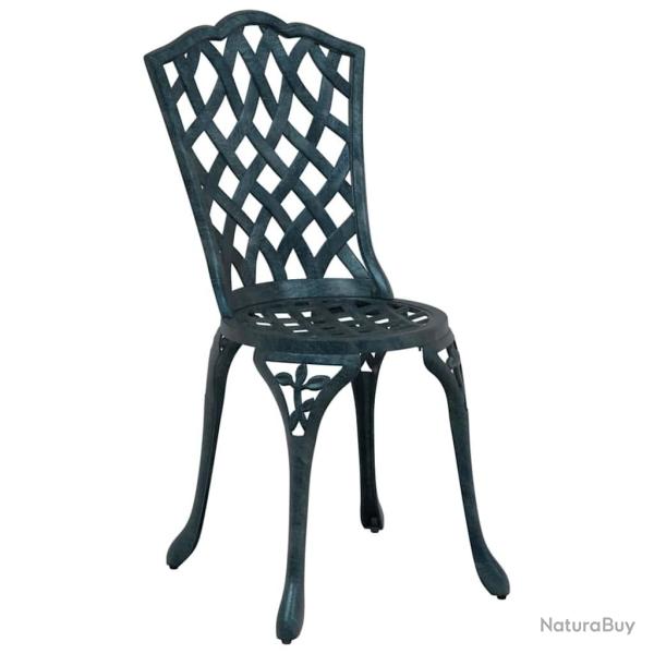 Chaises de jardin 2 pcs Vert en alu
