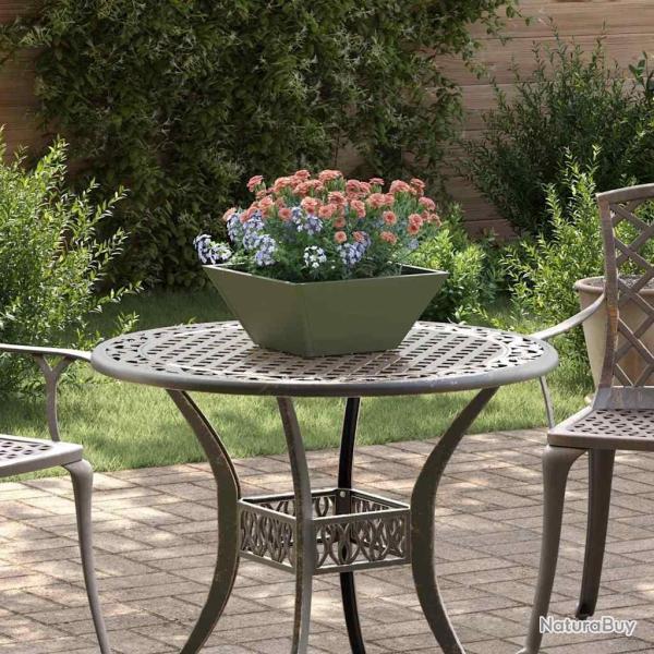 Jardini�re Bol de Jardin Verte Olive 35x35x15 cm en Acier