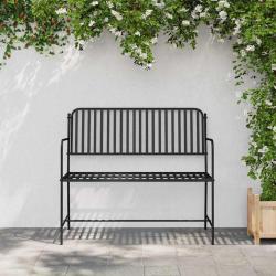 Banc de jardin Noir 103,5 x 51,5 x 90 cm Acier
