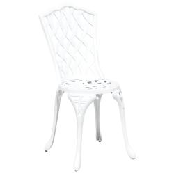 Chaises de jardin 2 pcs Aluminium coulé blanc