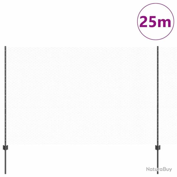 Poteaux de cl�ture 22 pcs U-Channel Gris 160 cm en acier