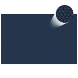 Film solaire de piscine flottant PE 600x400 cm Noir et bleu