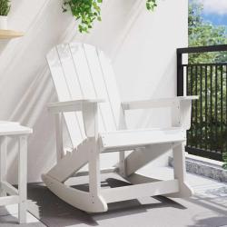 Chaise Adirondack &agrave; bascule Blanc 92 x 73,5 x 92 cm HDPE