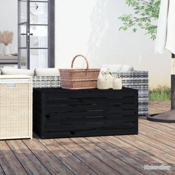Bo�te de jardin noir 101x50,5x46,5 cm bois massif de pin