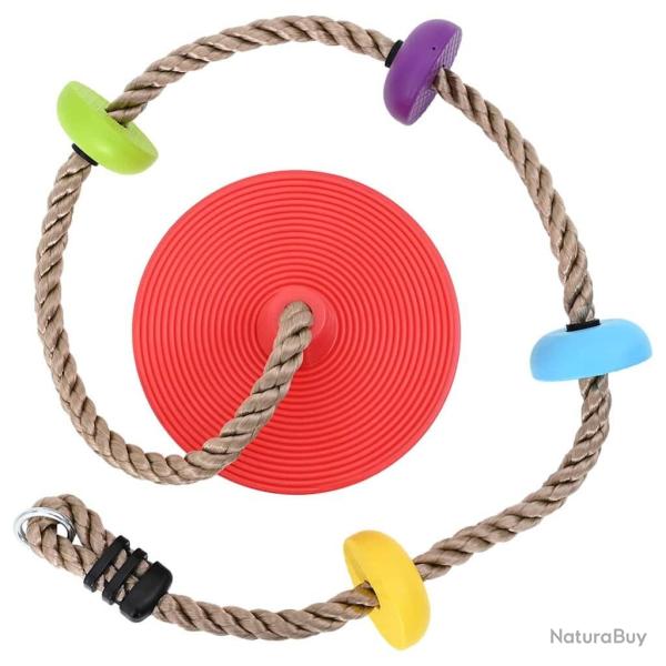 Corde d'escalade pour enfants avec si�ge � disque et plateformes 200 cm de vidaXL