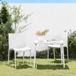 Chaises de jardin lot de 2 blanc 50x46x80 cm polypropyl&egrave;ne