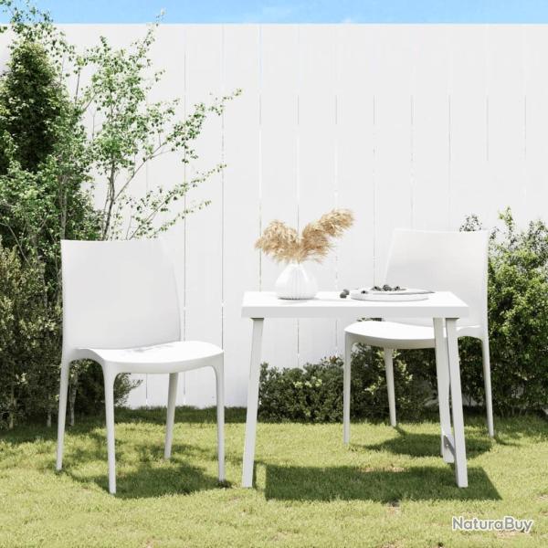 Chaises de jardin lot de 2 blanc 50x46x80 cm polypropyl�ne