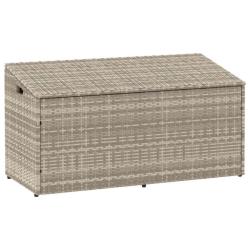 Bo&icirc;te de rangement de jardin gris clair 110x50x58 cm rotin