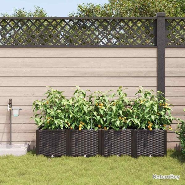 Jardini�res de jardin 1 pc Marron 160 x 40 x 37.5 cm Plastique