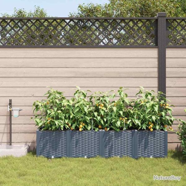 Jardini�res de jardin 1 pc Gris clair 160 x 40 x 37.5 cm