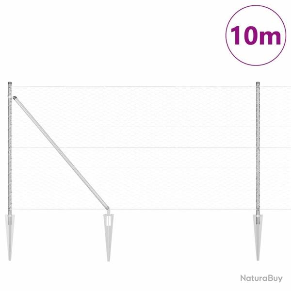 Cl�ture Hexagonale 1,4x10 m Acier Galvanis�