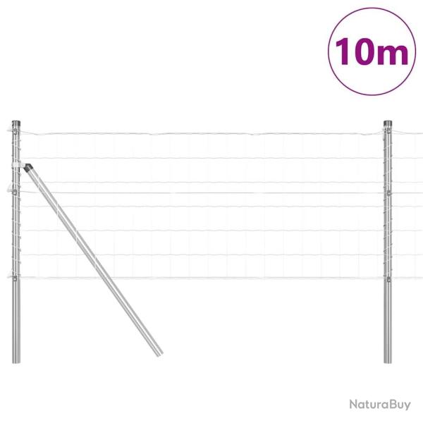 Cl�ture Euro avec 7 poteaux 0,8 x 10 m en acier galvanis�