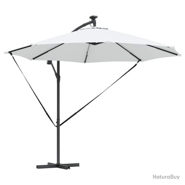 Parasol banane � m�t d�port� Couleur sable 294 x 294 x 248 cm