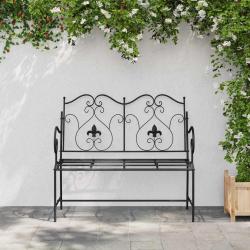 Banc de jardin Noir 104 x 54 x 93 cm Acier