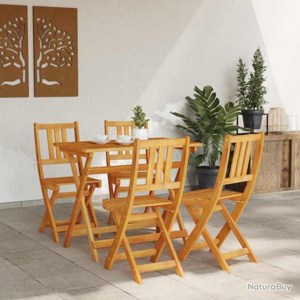 Chaises de jardin pliantes 4 pcs 36x46x86 cm Bois d'acacia massif