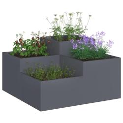 Jardini&egrave;re 80x80x48 cm Acier anthracite