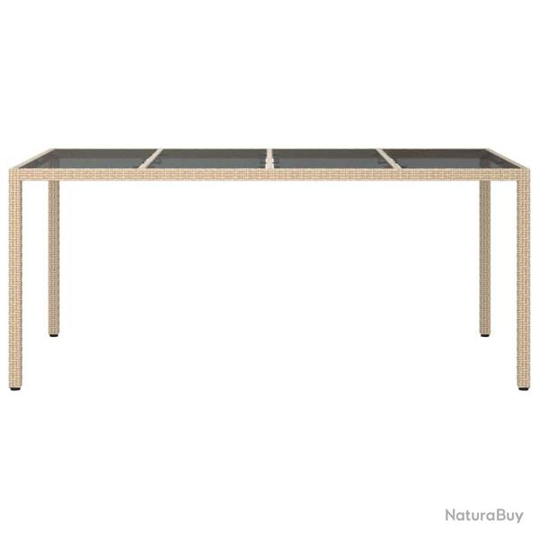 Table de Salle � Manger de Jardin Beige 190x90x75 cm Rattan