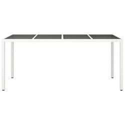 Table de Jardin Blanc 190 x 90 x 75 cm polyrotin