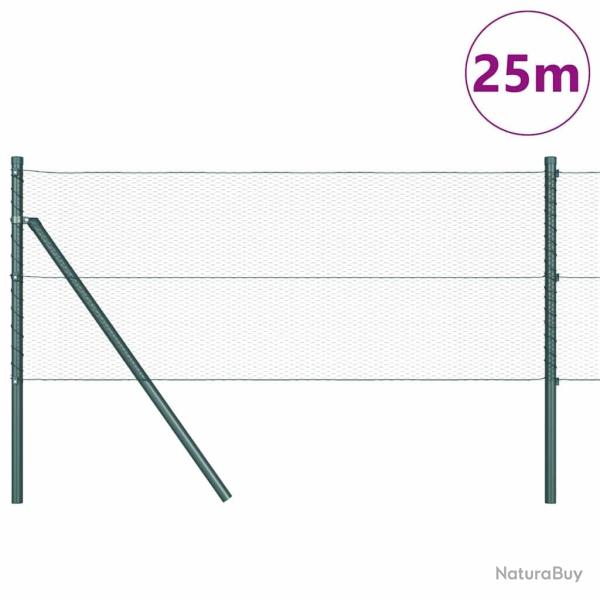 Cl�ture hexagonale verte 0,6x25 m en acier