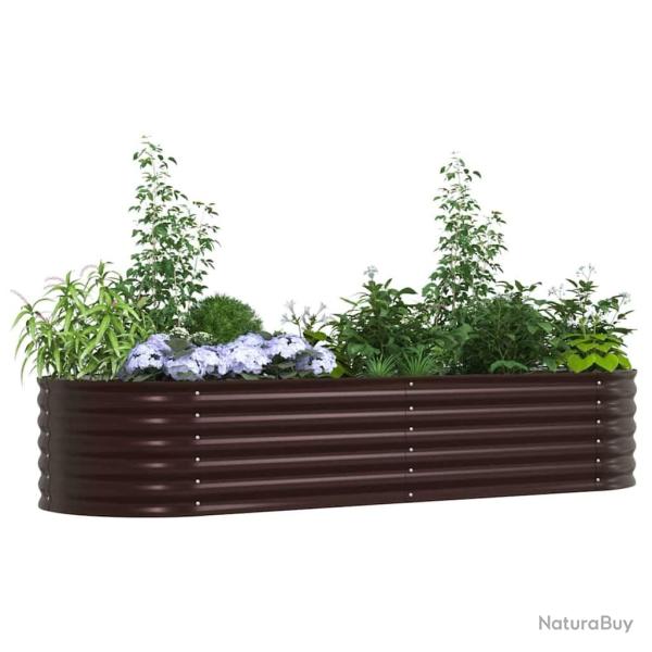 Jardini�re en acier galvanis� marron 240x80x44 cm