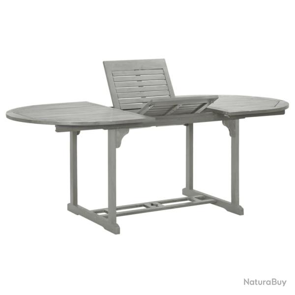 Table de jardin Gris 200x100x75 cm Bois d'acacia massif