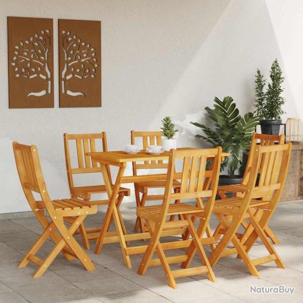 Chaises de jardin pliantes 6 pcs 36x46x86 cm Bois massif d'acacia