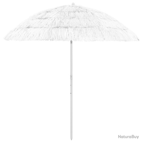 Parasol de plage Hawaii blanc 240 cm