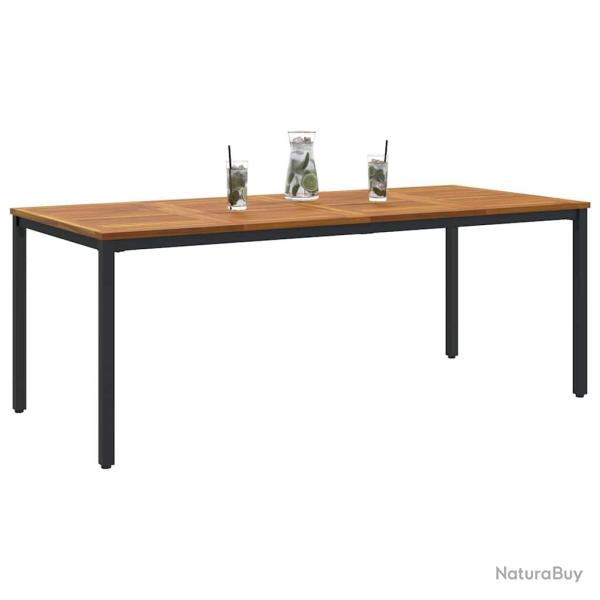 Table de jardin 200 x 90 x 75 cm en bois d'acacia massif et m�tal