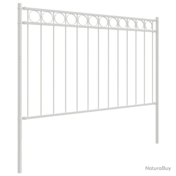 Cl�ture de jardin blanche 1,7x0,8 m en acier