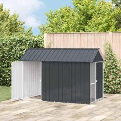 Cage &agrave; oiseaux anthracite 112x215x141 cm en acier