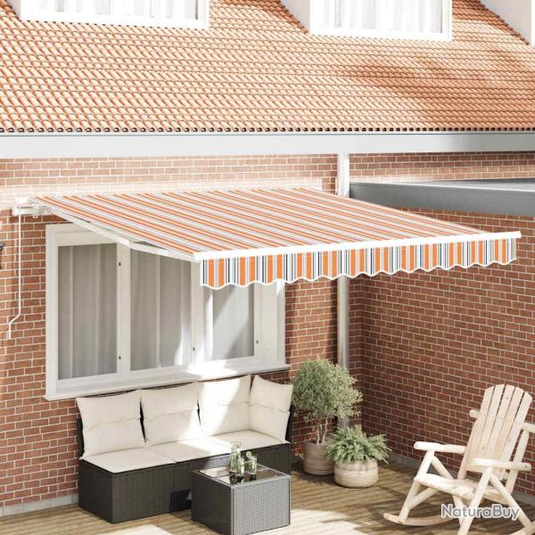 Tente manuelle retractable rayures multicolores 300x250 cm