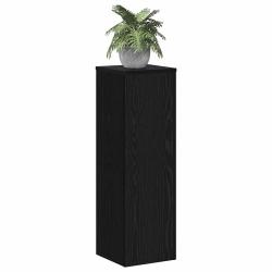 Supports de Plante 2 pcs Ch&ecirc;ne Noir 25x25x80 cm Bois Ing&eacute;nierie