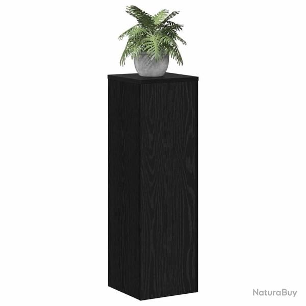Supports de Plante 2 pcs Ch�ne Noir 25x25x80 cm Bois Ing�nierie