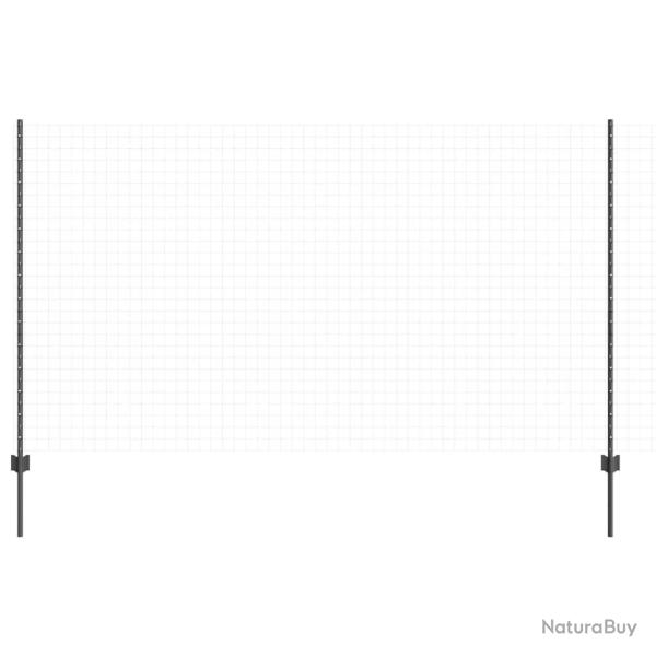 Poteaux de cl�ture , 22 pi�ces, U-Channel gris, 140 cm, en acier