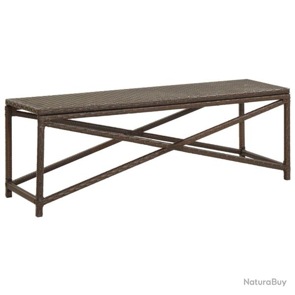 Banc de jardin 120 cm R�sine tress�e Marron