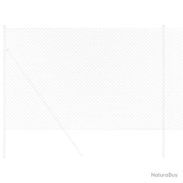 Cl�ture Argent 10 x 1.6 m Acier galvanis�